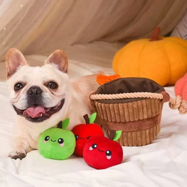 Hugsmart Autumn Tailz Apple Basket | The Dog Lounge New