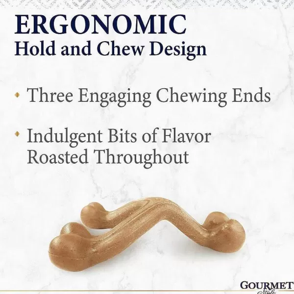 Gourmet Style Strong Wishbone Dog Chew Toy Bacon | Nylabone Store