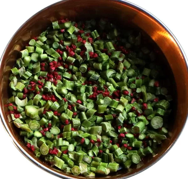 Gevriesdroogde Groene Asperges En Frambozen | Pamico Fashion