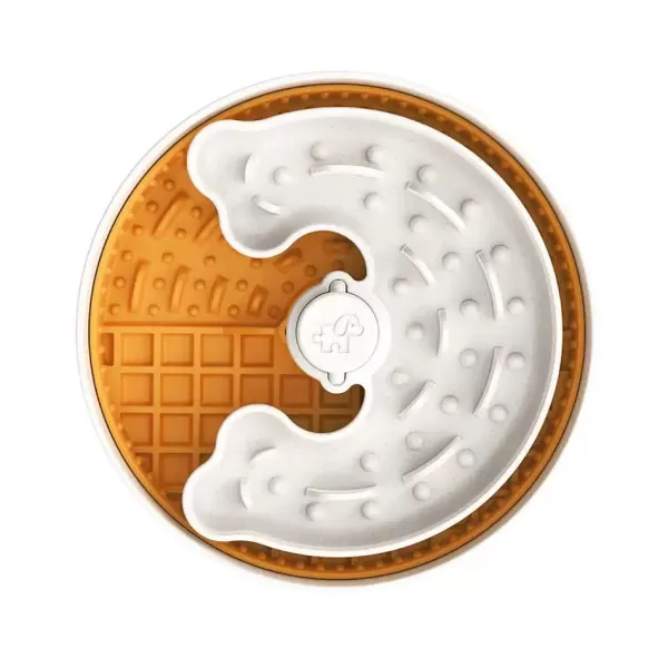 Puzzle Feeder Lick Bowl Geel Lite (Voor Kleine Honden) | The Dog Lounge Hot